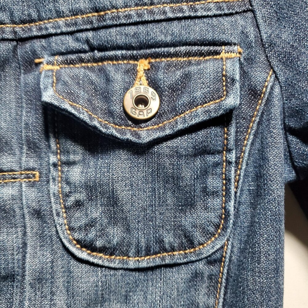 Gap Jeans Dark Denim Trucker Jacket From Fall 2012 Sz XS - Picture 16 of 16